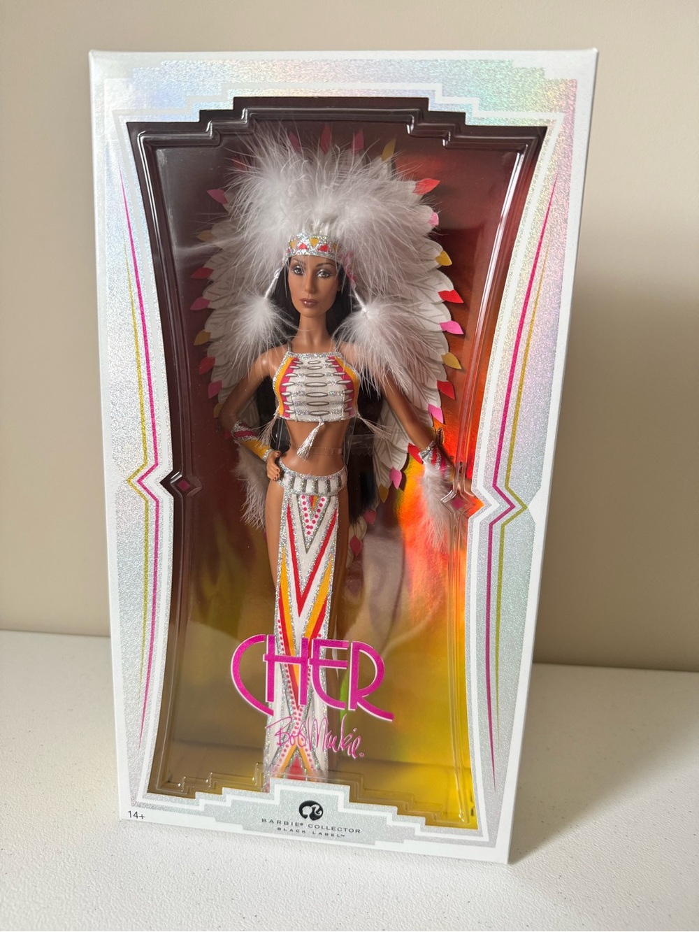 Cher Collector Doll in White Feather Headdress -